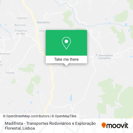 Madifrota - Transportes Rodoviários e Exploração Florestal map