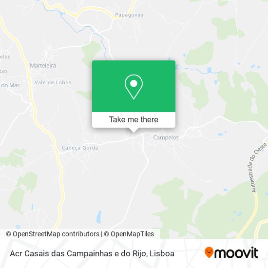 Acr Casais das Campainhas e do Rijo mapa