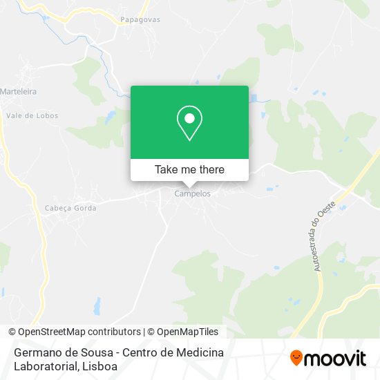 Germano de Sousa - Centro de Medicina Laboratorial map