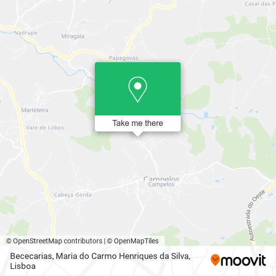 Bececarias, Maria do Carmo Henriques da Silva mapa