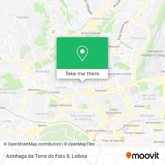 Azinhaga da Torre do Fato 8 mapa
