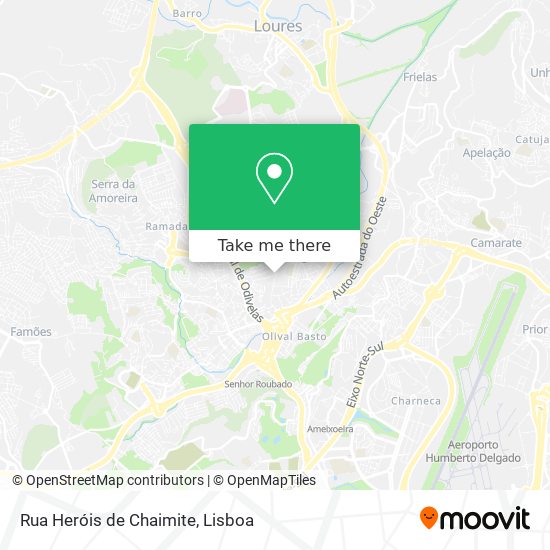 Rua Heróis de Chaimite mapa