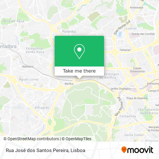 Rua José dos Santos Pereira mapa