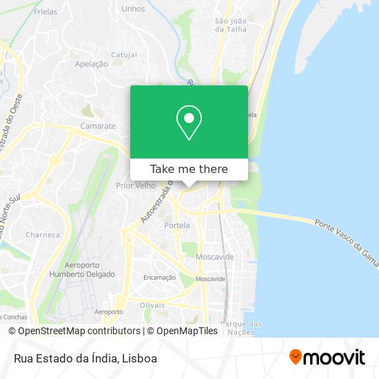 Rua Estado da Índia map