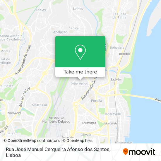 Rua José Manuel Cerqueira Afonso dos Santos map