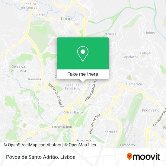 Póvoa de Santo Adrião mapa