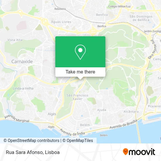 Rua Sara Afonso mapa