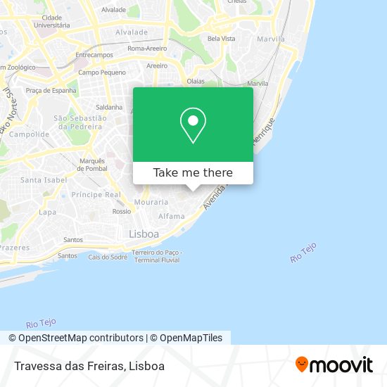 Travessa das Freiras mapa