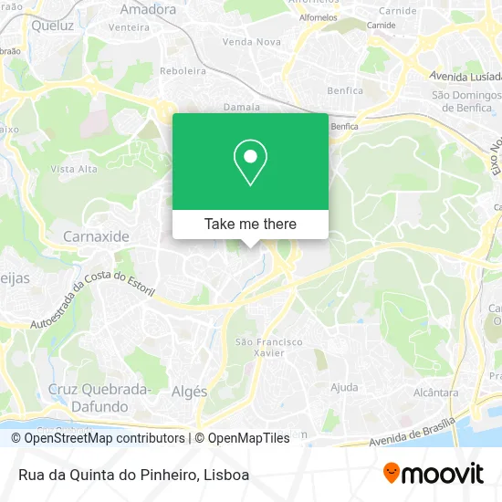 Rua da Quinta do Pinheiro mapa