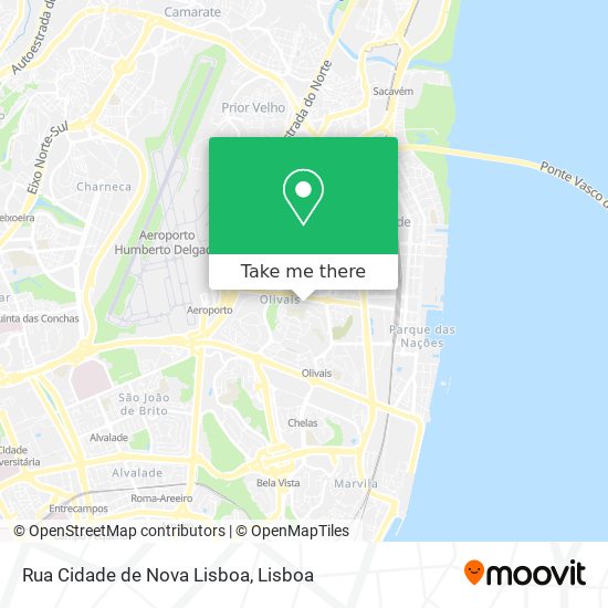 Rua Cidade de Nova Lisboa mapa