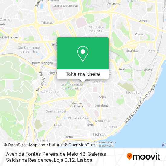 Avenida Fontes Pereira de Melo 42, Galerias Saldanha Residence, Loja 0.12 mapa