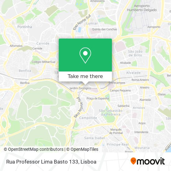 Rua Professor Lima Basto 133 map