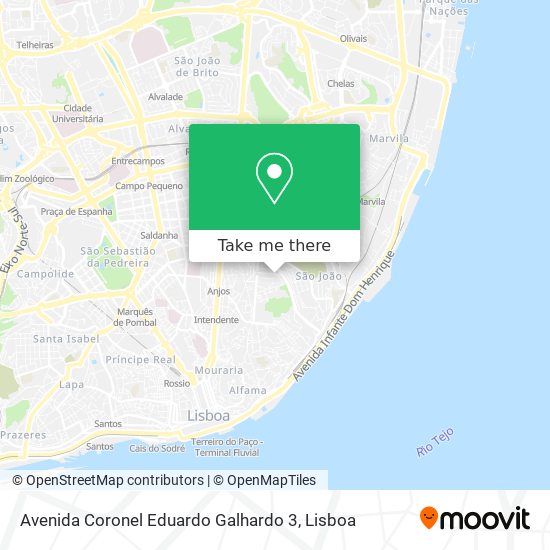 Avenida Coronel Eduardo Galhardo 3 mapa