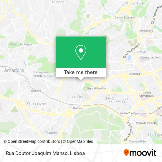 Rua Doutor Joaquim Manso mapa