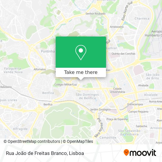 Rua João de Freitas Branco map