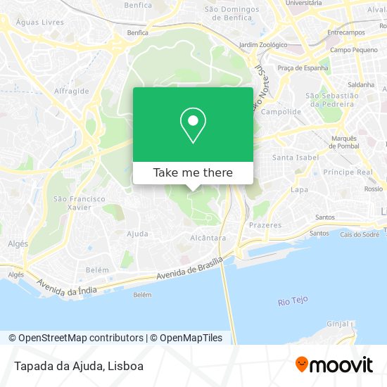 Tapada da Ajuda mapa