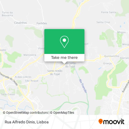 Rua Alfredo Dinis mapa