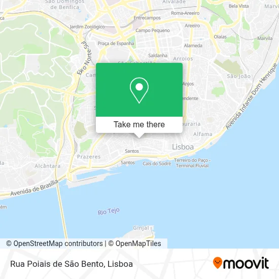 Rua Poiais de São Bento map