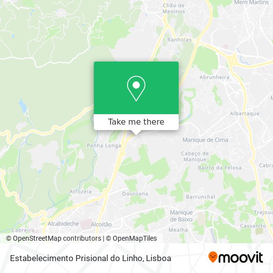 Estabelecimento Prisional do Linho map