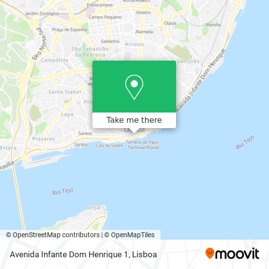 Avenida Infante Dom Henrique 1 map