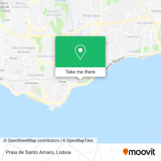 Praia de Santo Amaro mapa
