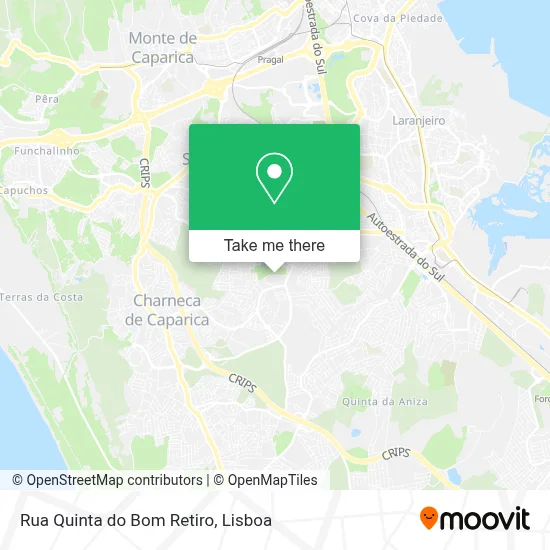 Rua Quinta do Bom Retiro mapa