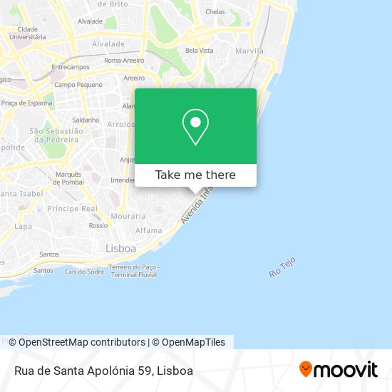Rua de Santa Apolónia 59 mapa