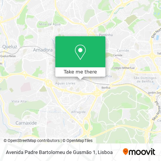 Avenida Padre Bartolomeu de Gusmão 1 mapa
