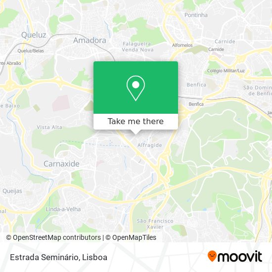 Estrada Seminário mapa