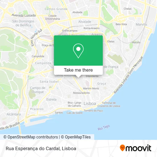 Rua Esperança do Cardal map