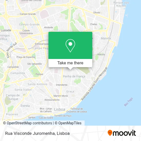 Rua Visconde Juromenha map