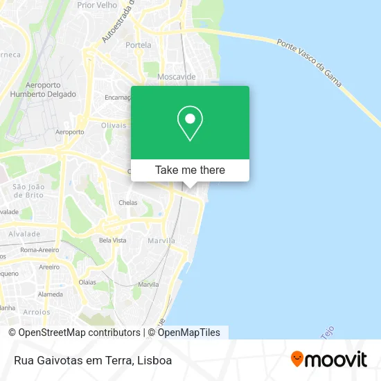 Rua Gaivotas em Terra map