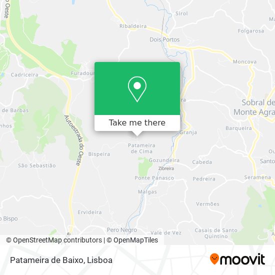 Patameira de Baixo mapa