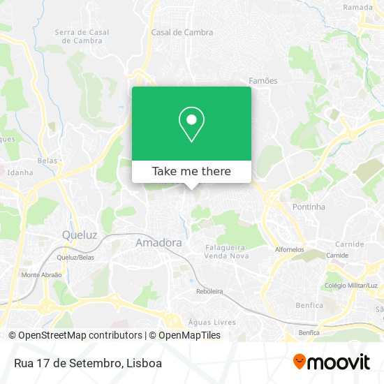 Rua 17 de Setembro mapa