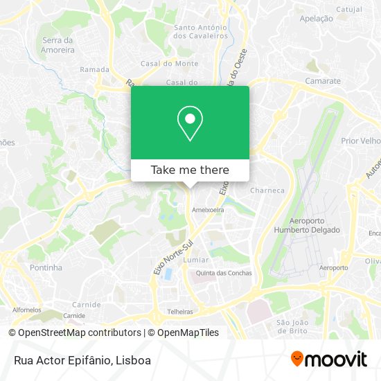 Rua Actor Epifânio mapa