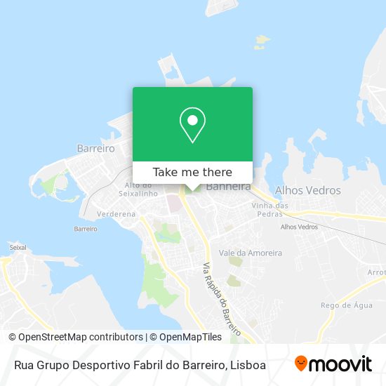 Rua Grupo Desportivo Fabril do Barreiro mapa