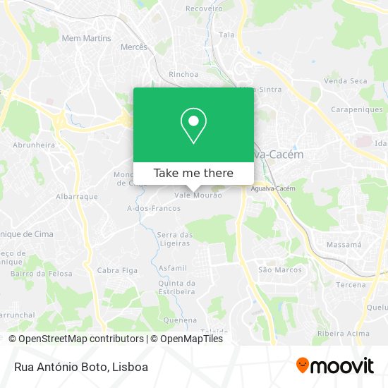 Rua António Boto map