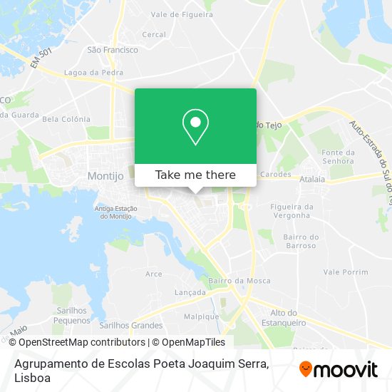 Agrupamento de Escolas Poeta Joaquim Serra map