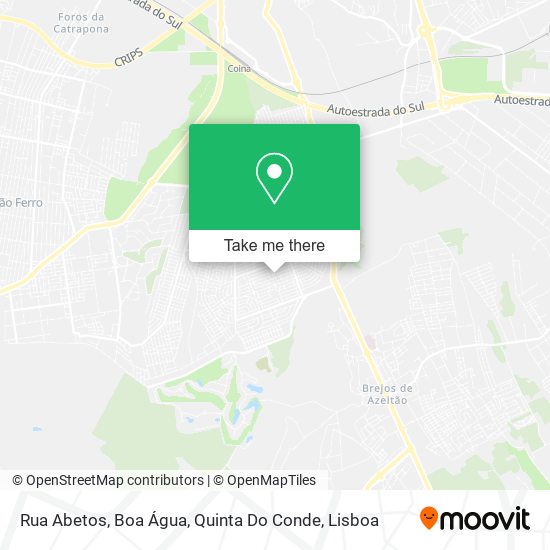 Rua Abetos, Boa Água, Quinta Do Conde map