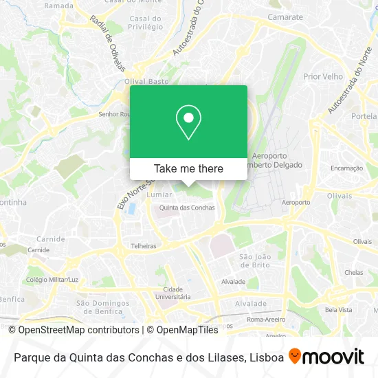 Parque da Quinta das Conchas e dos Lilases map