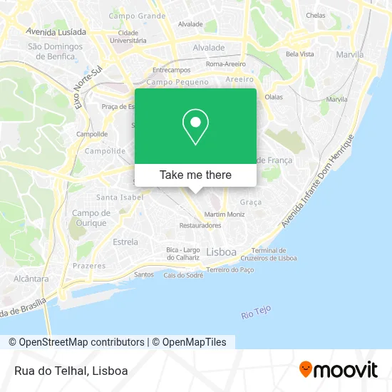 Rua do Telhal mapa