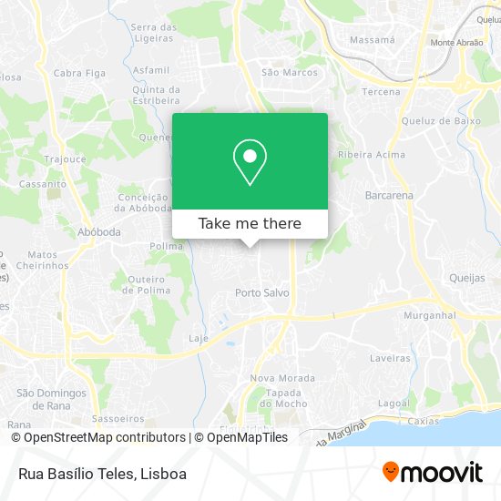 Rua Basílio Teles mapa