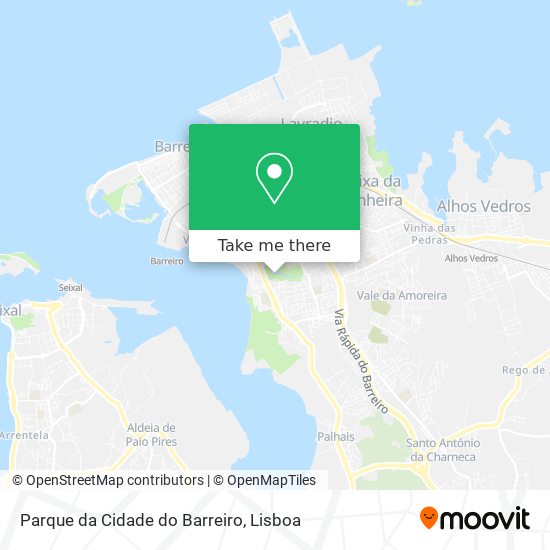 Parque da Cidade do Barreiro mapa