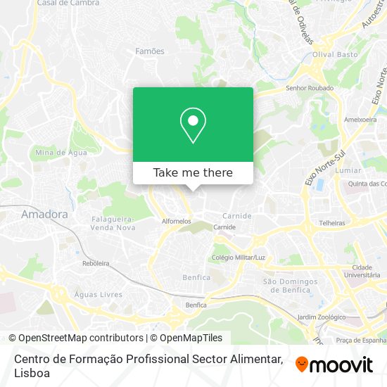 Centro de Formação Profissional Sector Alimentar map