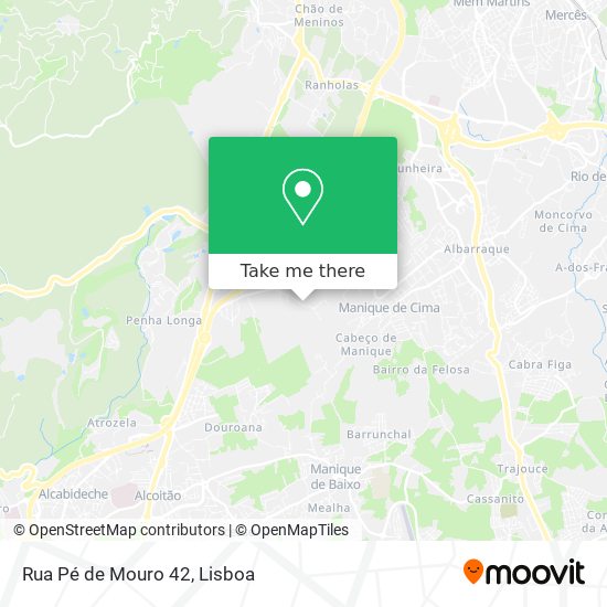 Rua Pé de Mouro 42 mapa