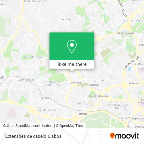 Extensões de cabelo map