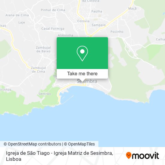Igreja de São Tiago - Igreja Matriz de Sesimbra mapa