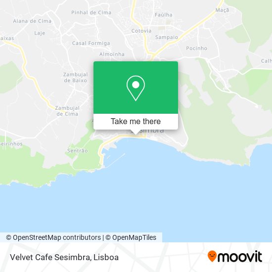 Velvet Cafe Sesimbra map