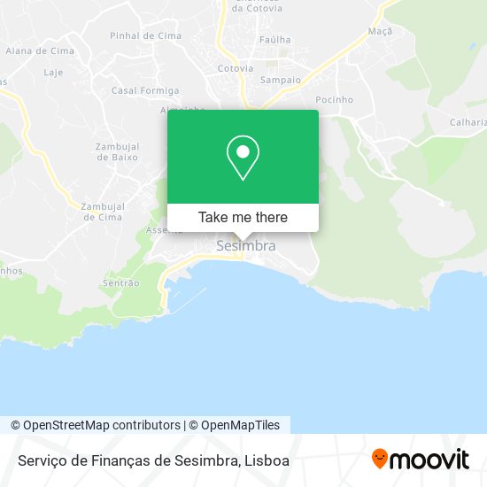 Serviço de Finanças de Sesimbra mapa