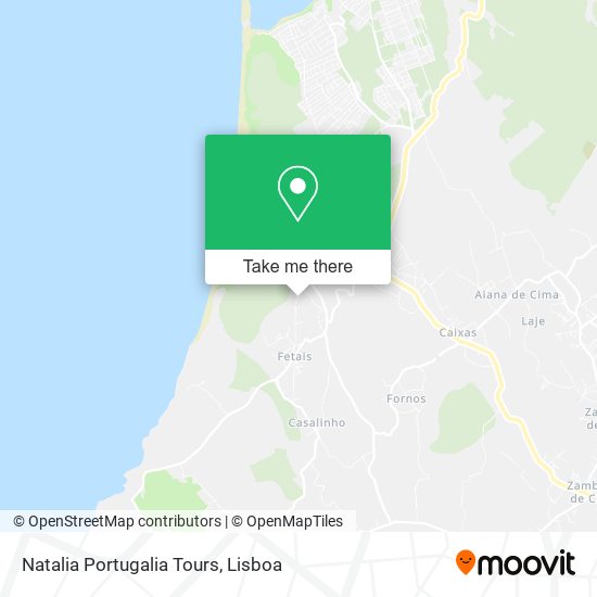 Natalia Portugalia Tours map
